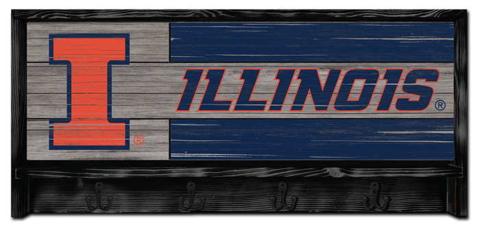 Illinois Fighting Illini Wordmark Coat Rack