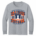 Illinois Fighting Illini Youth Football Field Long Sleeve Tee