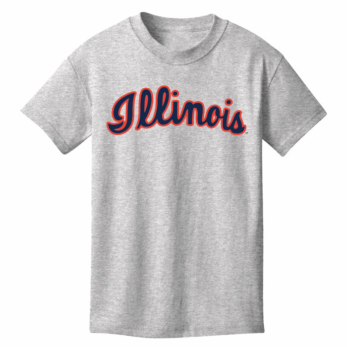 Illinois Fighting Illini Youth Script Tee