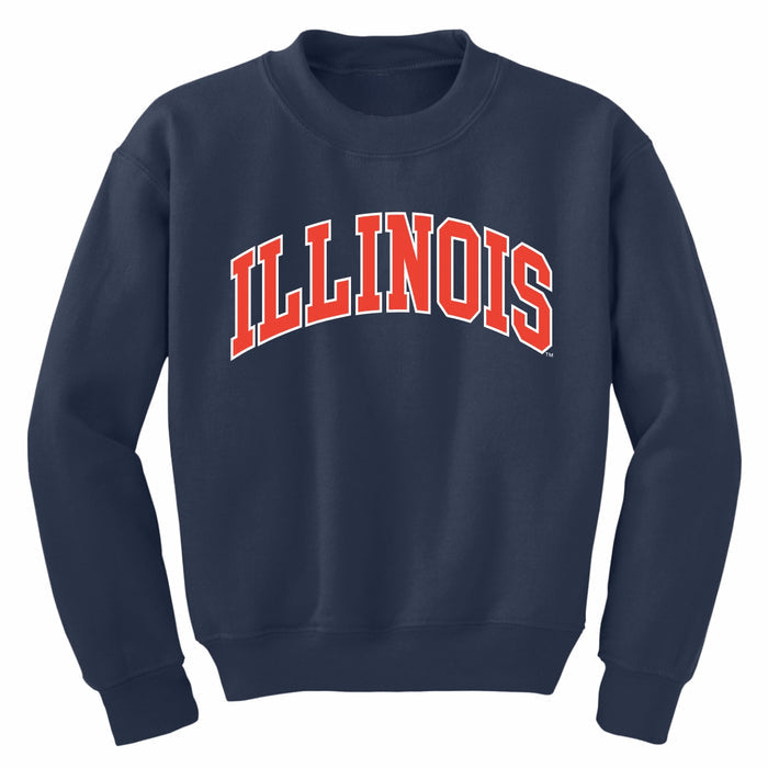 Illinois Fighting Illini Youth Two Colored Arch Crew