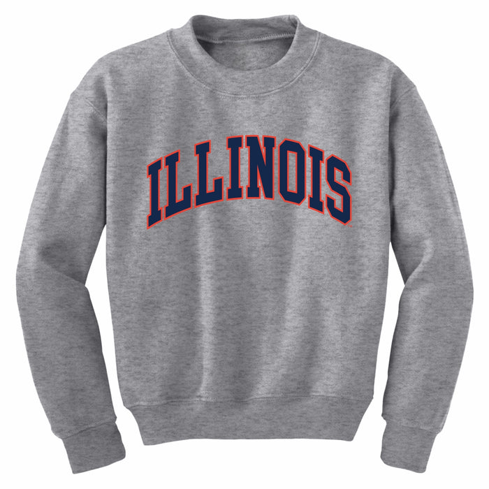 Illinois Fighting Illini Youth Two Colored Arch Crew