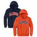Illinois Fighting Illini Youth Two Colored Arch Hoodie