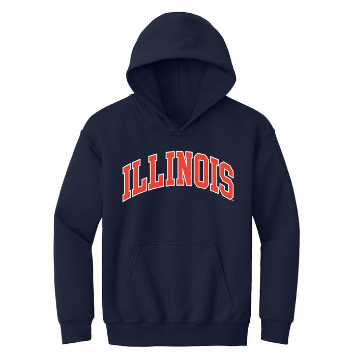 Illinois Fighting Illini Youth Two Colored Arch Hoodie