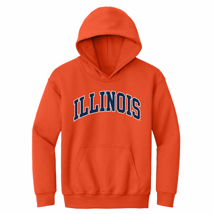 Illinois Fighting Illini Youth Two Colored Arch Hoodie