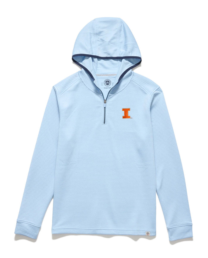 Illinois Flag & Anthem Performance Waffle Quarter Zip Hoodie