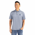 Illinois Football Columns Polo Men's Grey Patterned Cutter & Buck