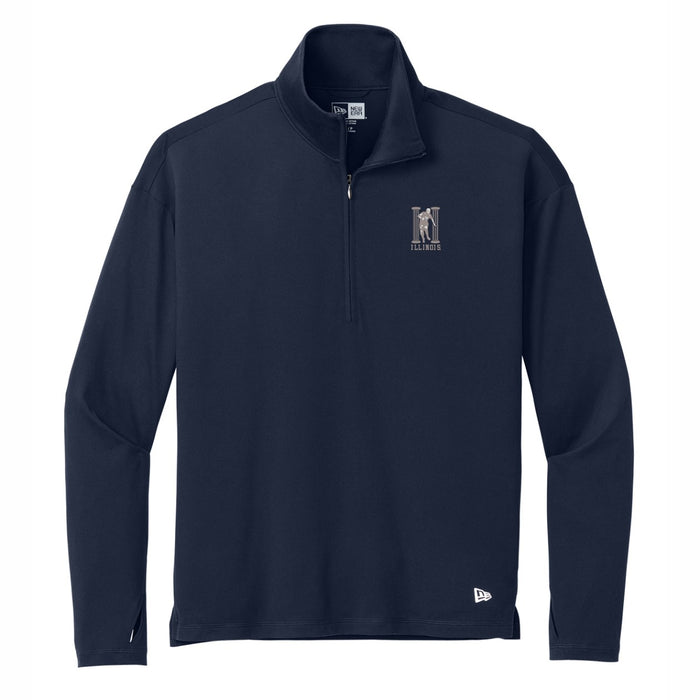 Illinois Football Columns Quarter-Zip Women's Navy