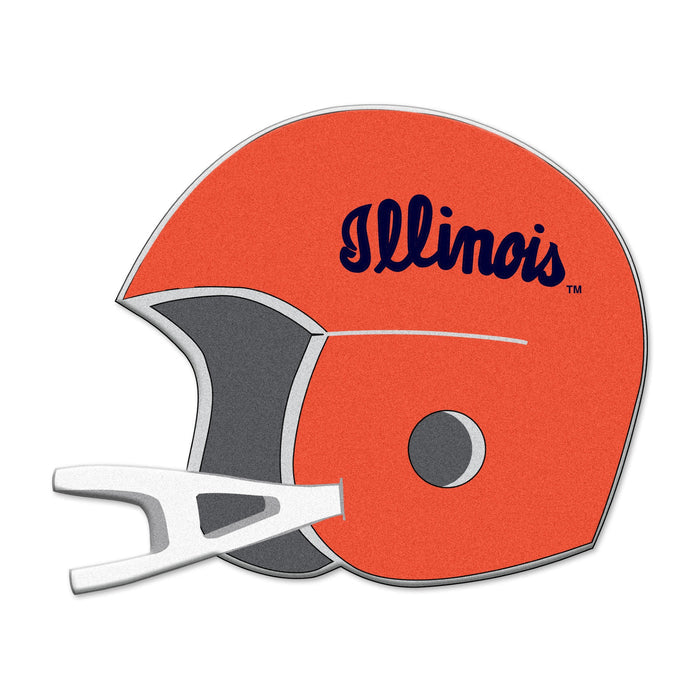 Illinois Football Foam Helmet Orange Script
