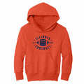 Illinois Football Hoodie Kids Orange Script Stars