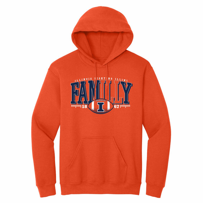 Illinois Football Orange FamILLy Hoodie