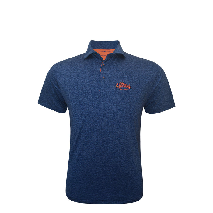 Illinois Football Polo Men's Horn Legend Playbook