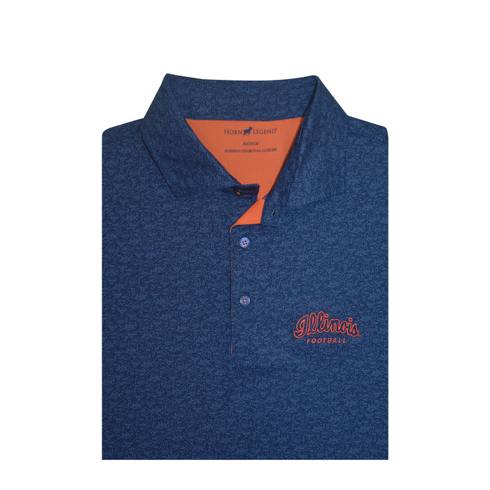 Illinois Football Polo Men's Horn Legend Playbook