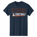 Illinois Football Shirt Navy Shield Slant