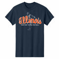 Illinois Football T-Shirt Navy Script Grange Tee