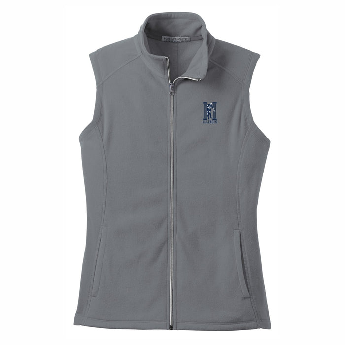 Illinois Football Women's Vest Grey Columns