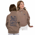 Illinois Girls Quarter-Zip Brown Bows Front/Back