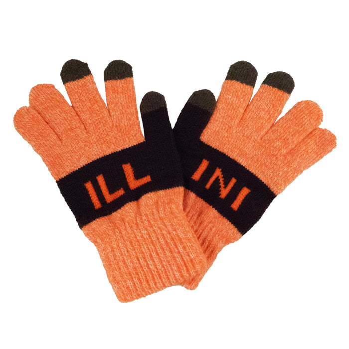Illinois Gloves Illini Orange/Navy Touchscreen