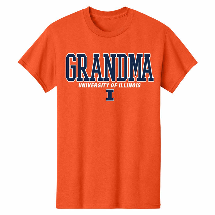 Illinois Grandma Shirt Orange/Navy