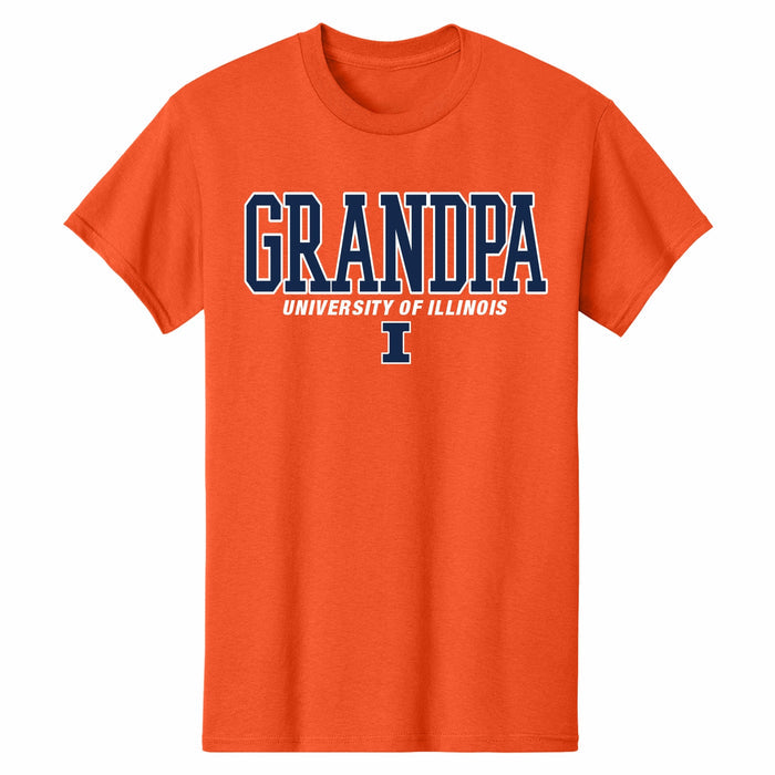 Illinois Grandpa T-Shirt Orange U of I