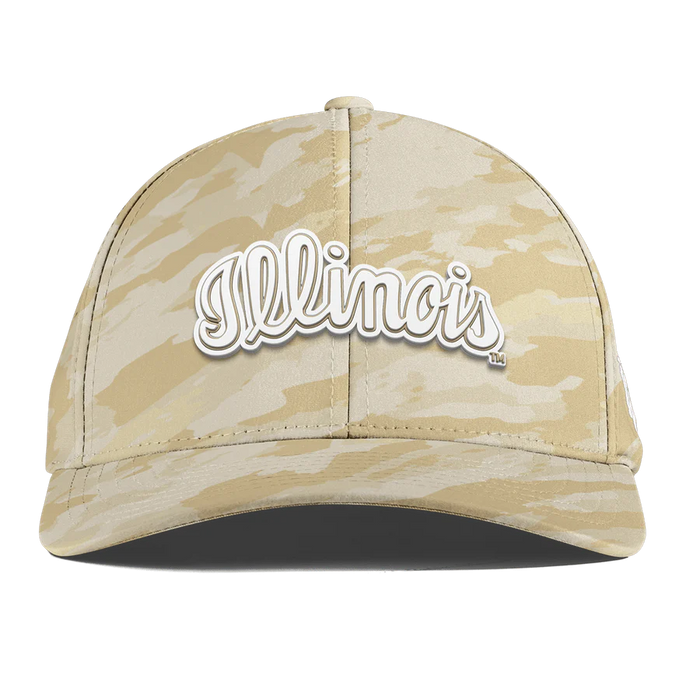 Illinois Hat Camo Script Branded Bills