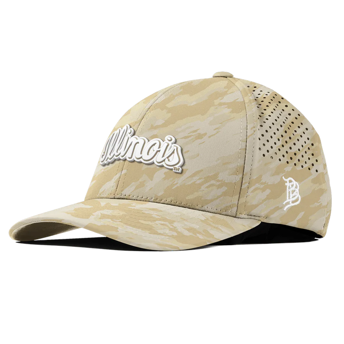 Illinois Hat Camo Script Branded Bills