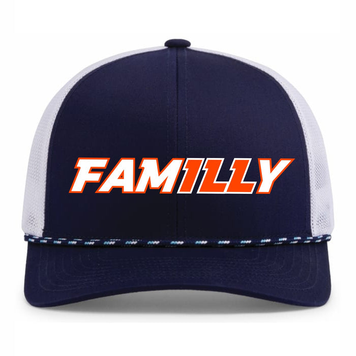 Illinois Hat FamILLy Navy/White Snapback