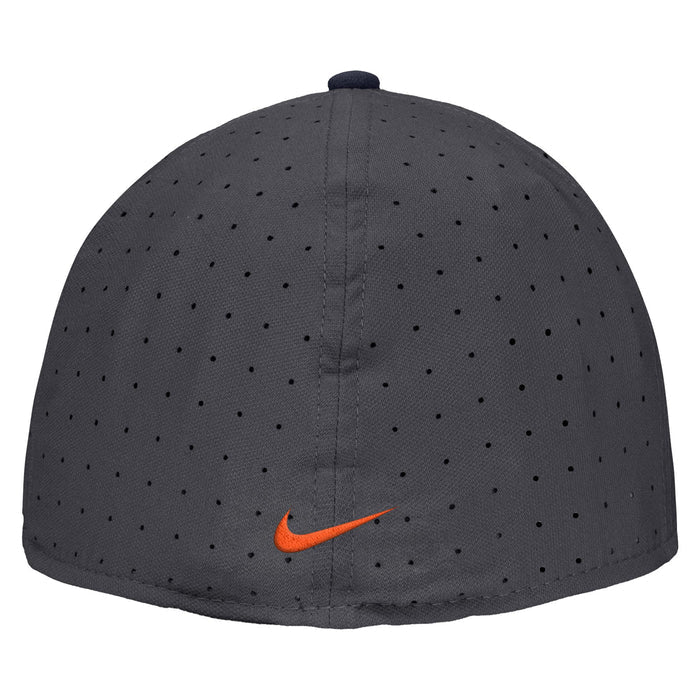 Illinois Hat Nike Flatbill Grey Fitted Block I