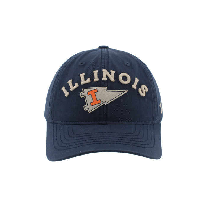 Illinois Hat Navy/Tan Embroidery Pennant