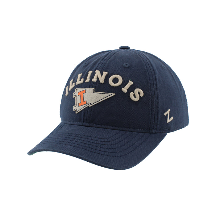 Illinois Hat Navy/Tan Embroidery Pennant