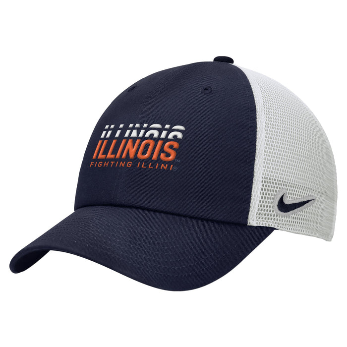 Illinois Hat Navy/White Nike Meshback Unstructured