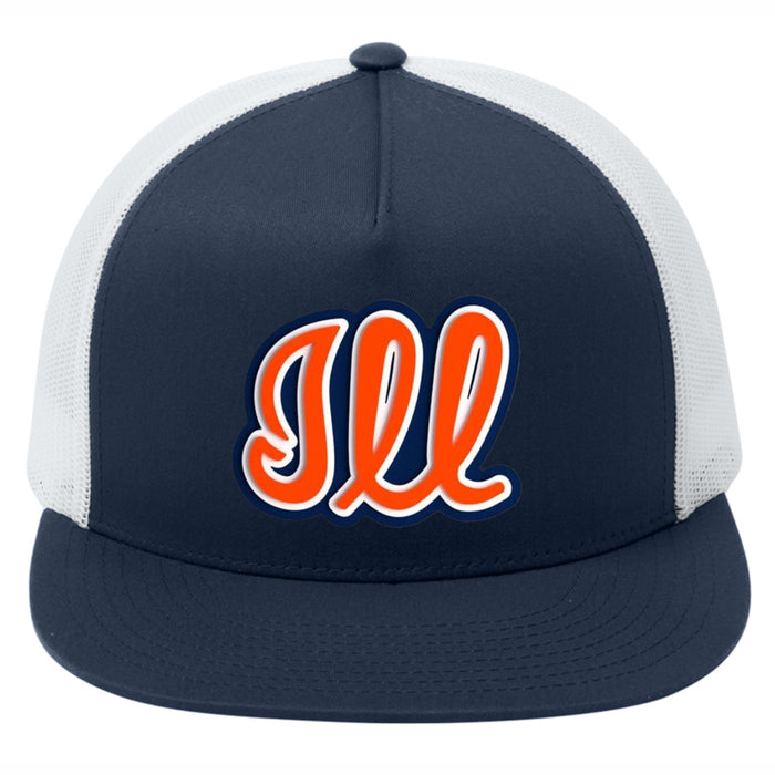 Illinois Hat Navy/White Script Embroidery
