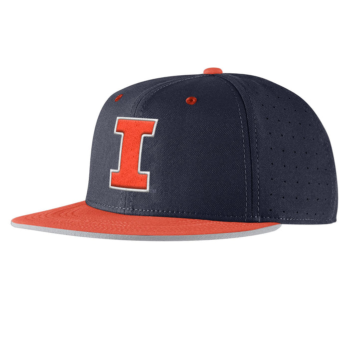 Illinois Hat Nike Orange/Blue Fitted Flatbill