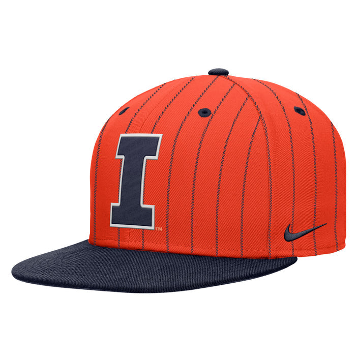 Illinois Hat Nike Orange/Navy Striped Flatbill