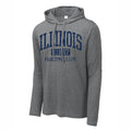 Illinois Hoodie Grey Distressed 1867