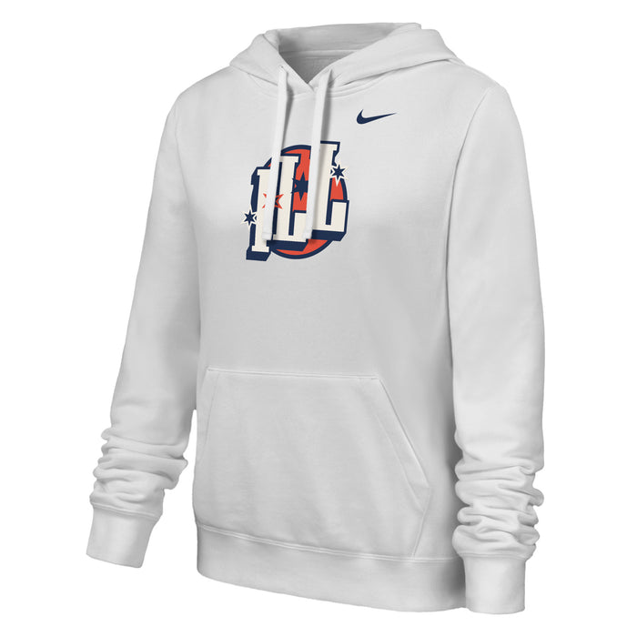 Illinois Hoodie White Nike Chicago to Champaign ILL Stars