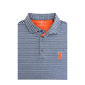 Illinois Horn Legend Elevated Thin Stripe Polo