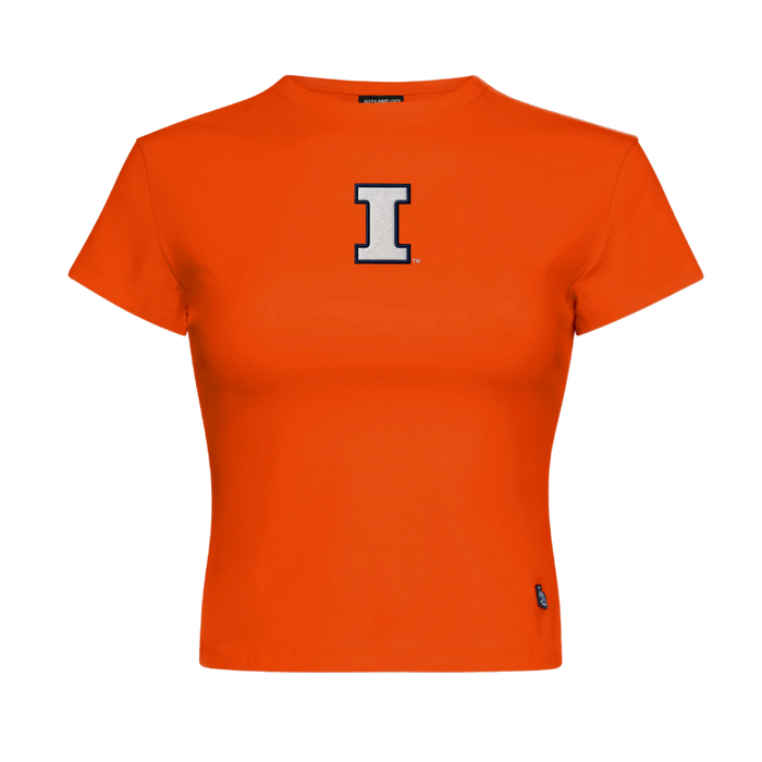 Illinois Hype & Vice Orange Embroidered Baby Tee