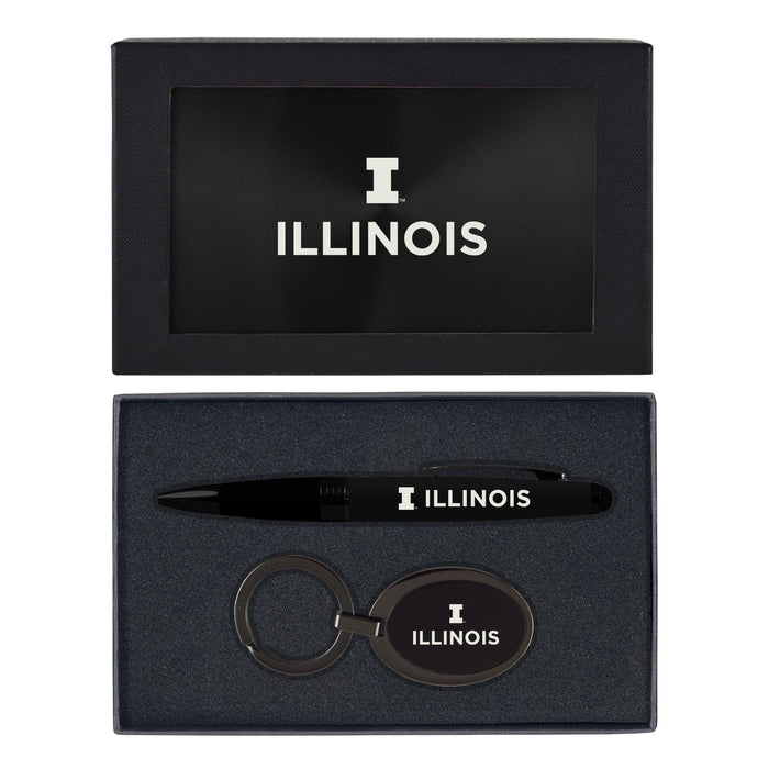 Illinois Keychain + Pen Set