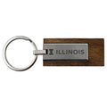 Illinois Keychain Wood/Metal