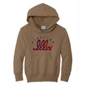 Illinois Kids Hoodie Brown Script Fighting Illini