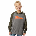 Illinois Kids Hoodie Grey/Camo Script