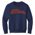 Illinois Kids Navy Script Sweatshirt