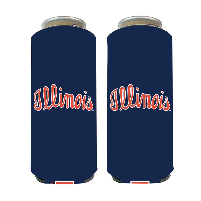 Illinois Koozie 24oz Navy Script