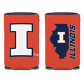 Illinois Koozie Orange State Shape