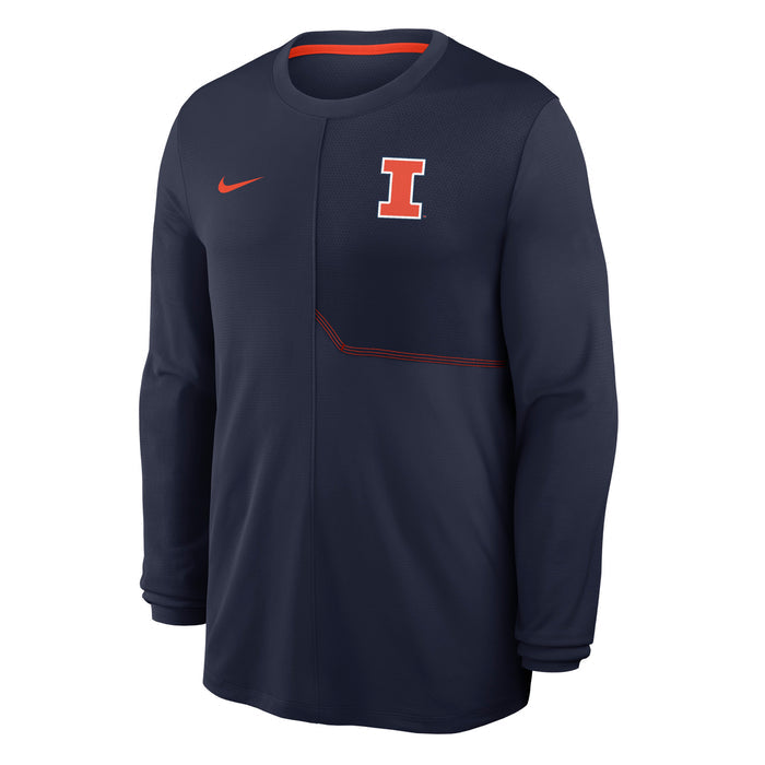 Illinois Long-Sleeve Shirt Nike Navy Coach
