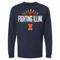 Illinois Men's Basketball Navy Long-Sleeve Tee