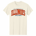 Illinois Mom T-Shirt Tan Script Arch