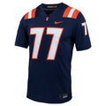 Illinois Nike Navy Replica #77 Football Jersey