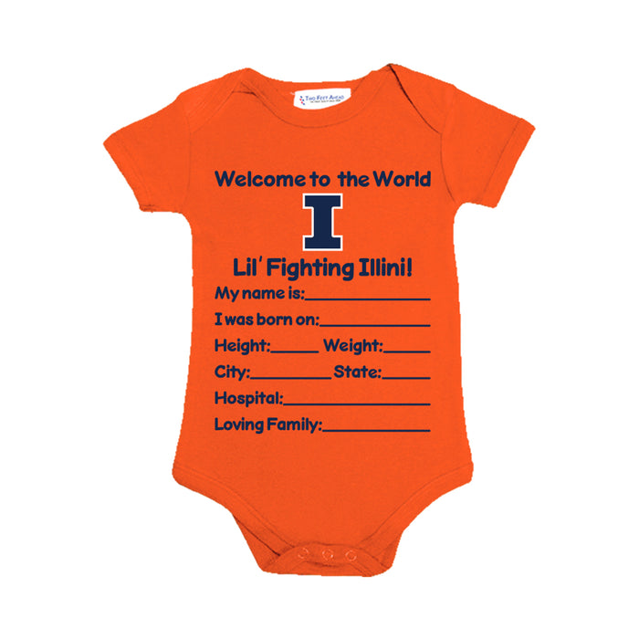 Illinois Onesie Newborn Welcome to the World