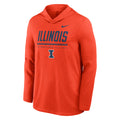 Illinois Nike Orange Official Sideline Lightweight Hooded Tee